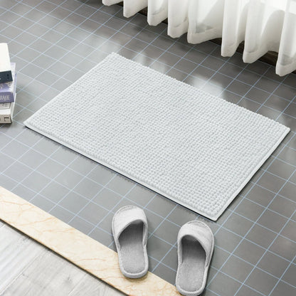 Subrtex Luxury Chenille Bath Rugs Soft Bathroom Mats