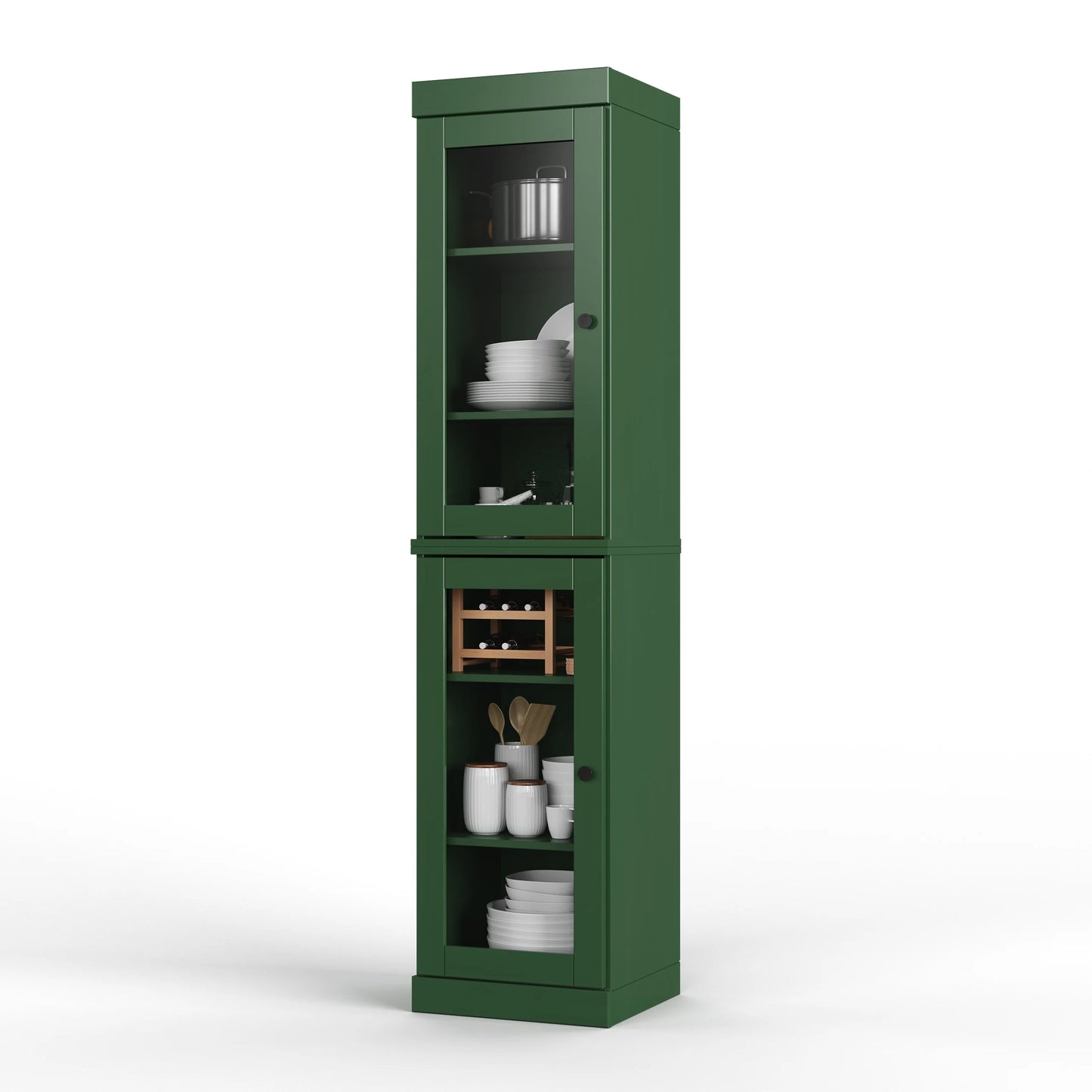 100% Solid Wood 16.5" Kitchen Pantry Cabinet with Doors by Palace Imports