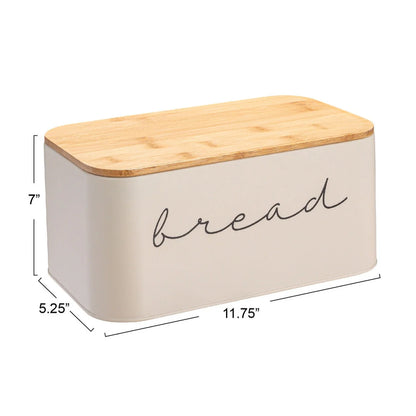 Metal "Bread" Bin with Bamboo Lid
