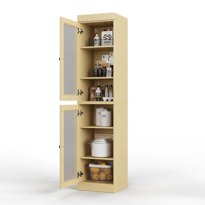 100% Solid Wood 16.5" Kitchen Pantry Cabinet with Doors by Palace Imports
