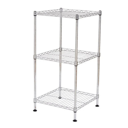 Black 3-Tier Black Wire Shelving Tower