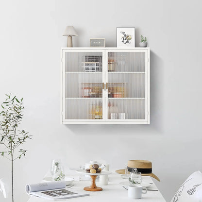 Retro Style Glass Door Wall Cabinet