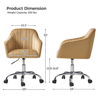Theo Modern Velvet Task Chair with Tufted Back