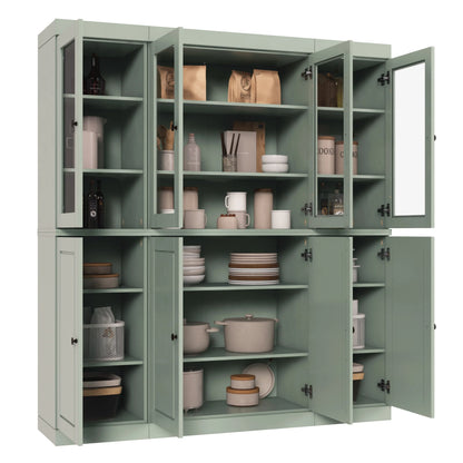 100% Solid Wood 65" Kitchen China Pantry Buffet by Palace Imports - 65" x 71.5"