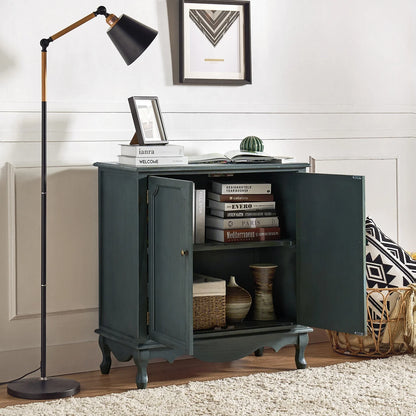 Pallantium 34"Tall-2 Door Farmhouse Style Accent Cabinet by HULALA HOME
