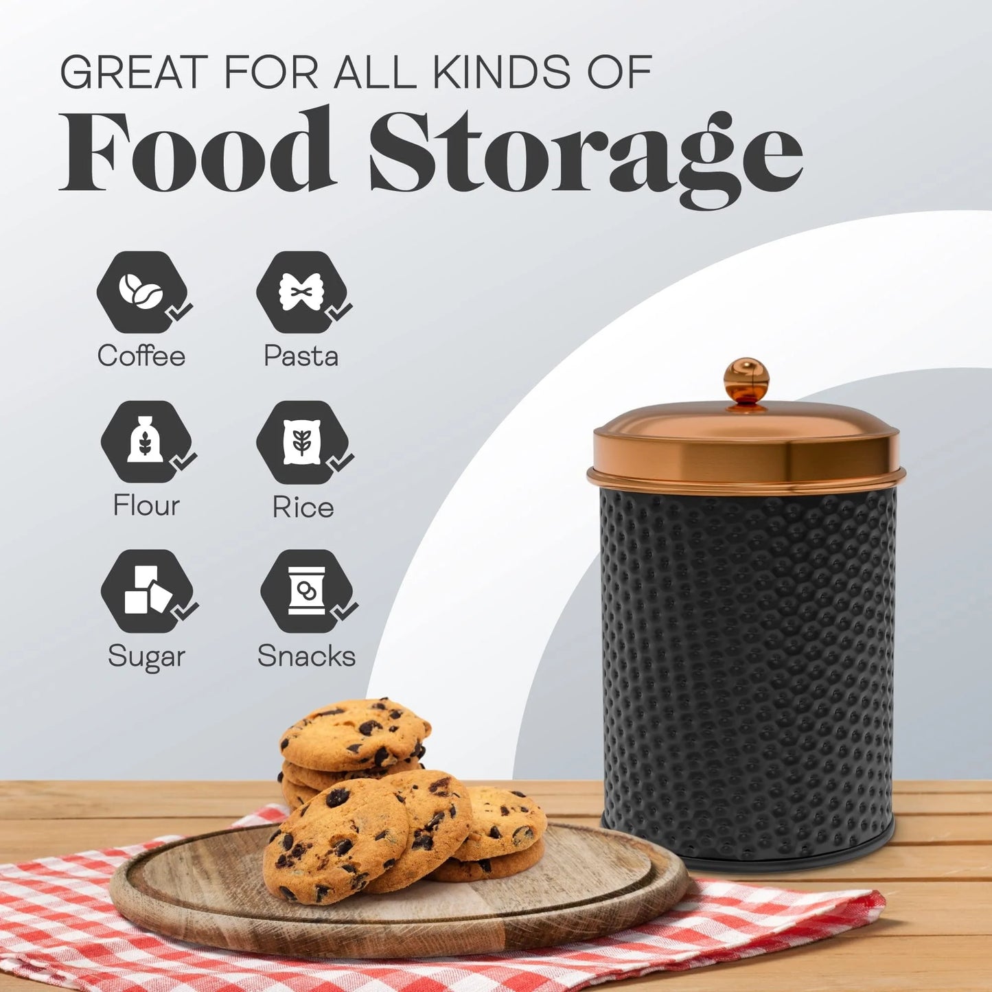 Amici Home Set of 2 Ashby Metal Canisters