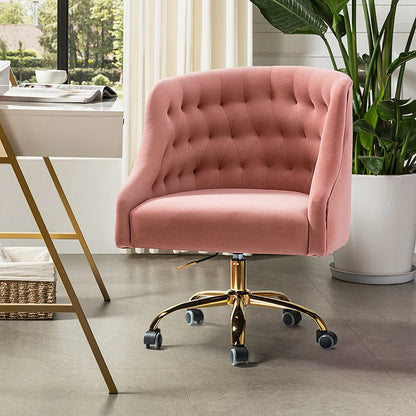 Penelope Velvet Tufted Office Chair