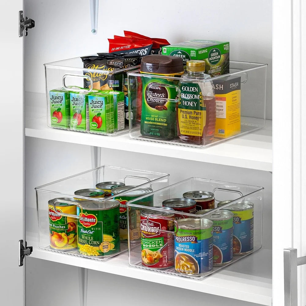 Sorbus Storage Bins Clear Plastic Organizer Container - 2-Pack