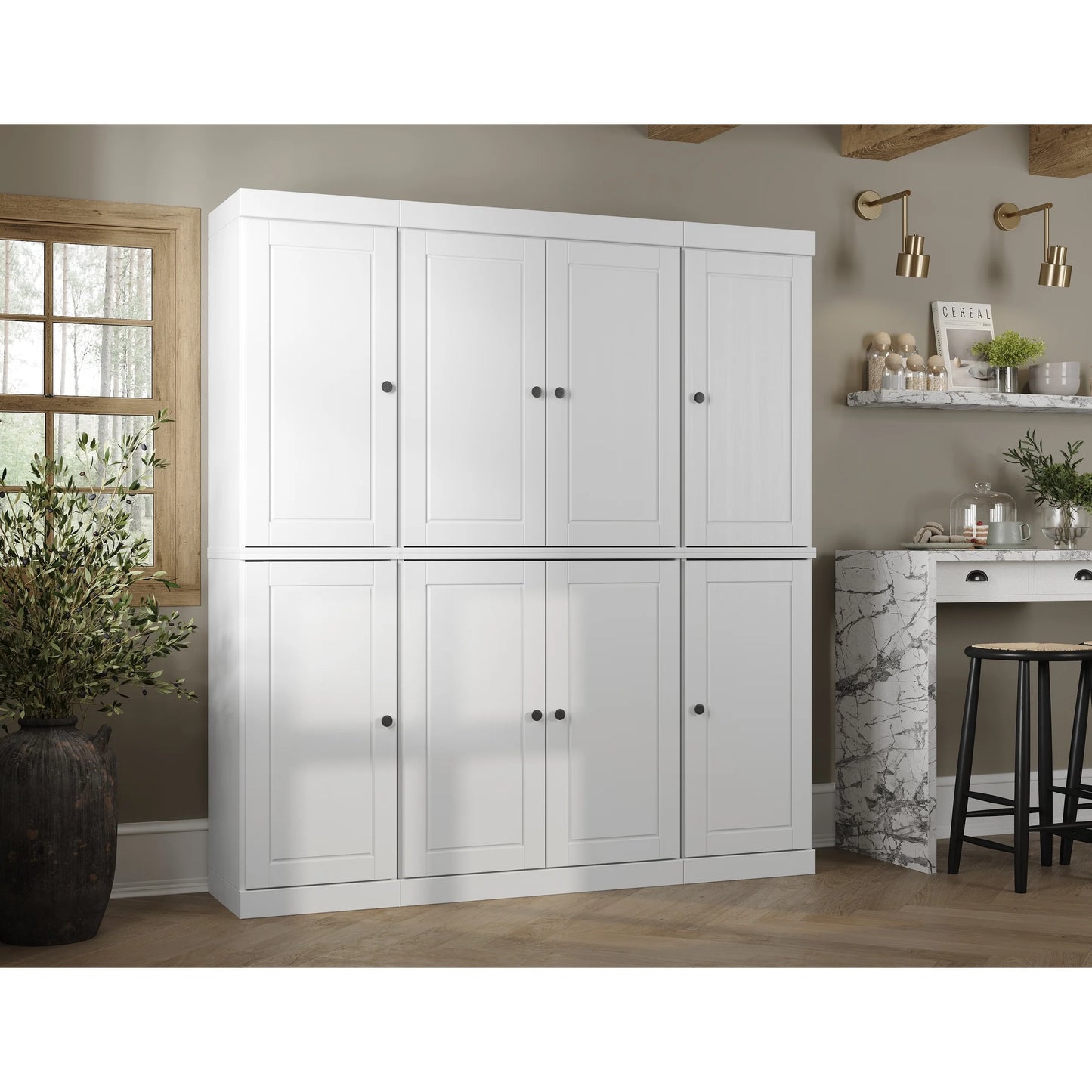 100% Solid Wood 65" Kitchen China Pantry Buffet by Palace Imports - 65" x 71.5"