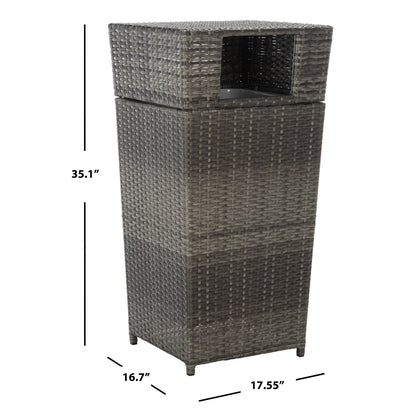 SAFAVIEH Outdoor Jennie Trash Bin (Fully Assembled)