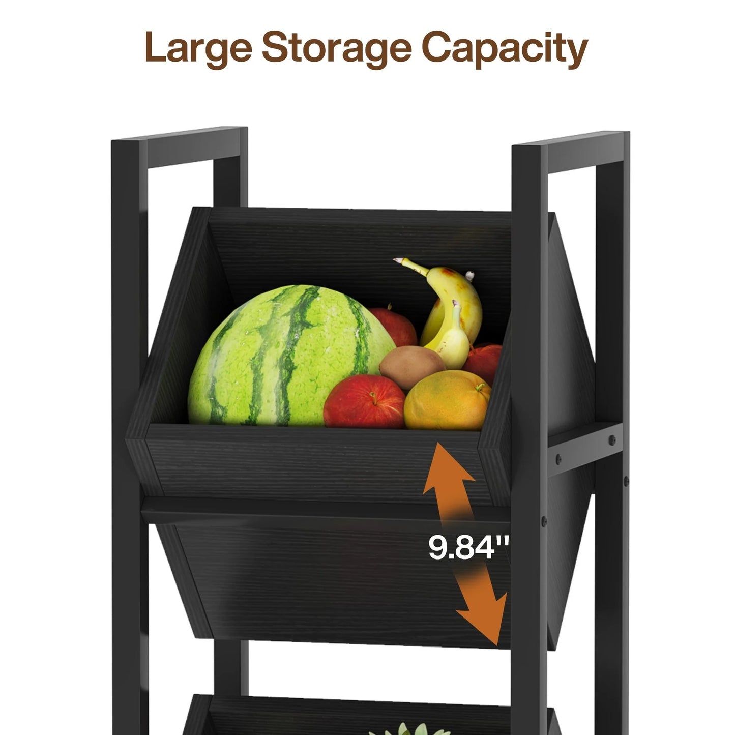 Vertical Standing Basket Storage Tower for Kitchen Bathroom Living Room