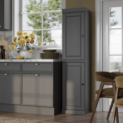 100% Solid Wood 16.5" Kitchen Pantry Cabinet with Doors by Palace Imports