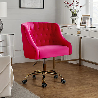 Penelope Velvet Tufted Office Chair