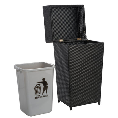 SAFAVIEH Outdoor Jennie Trash Bin (Fully Assembled)