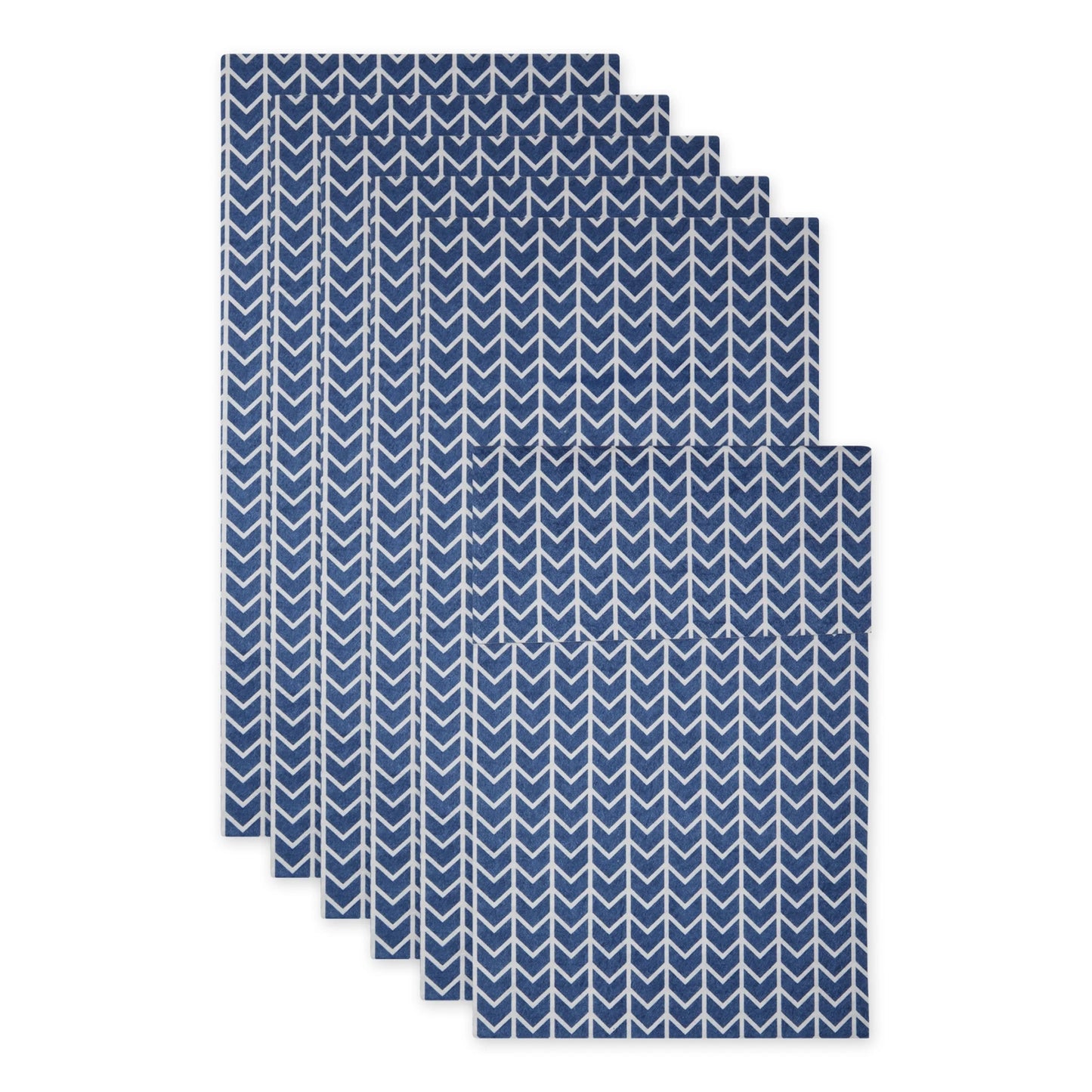 DII Nautical Blue Market Print Fridge Liner (Set of 6)