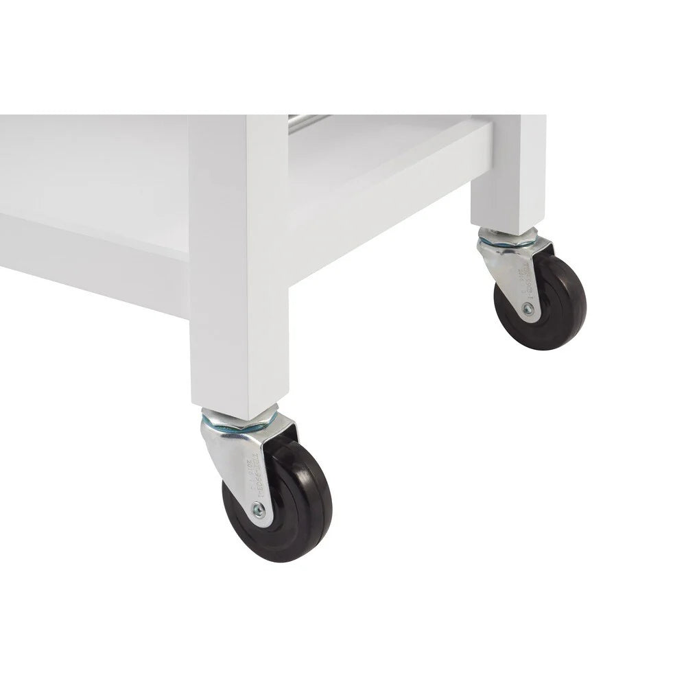 White Wooden Kitchen Cart