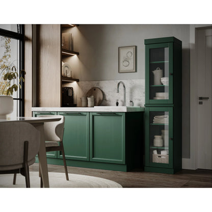 100% Solid Wood 16.5" Kitchen Pantry Cabinet with Doors by Palace Imports