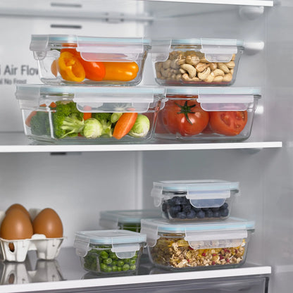 Glasslock Oven and Microwave Safe Glass Food Storage Containers 28 Piece Set