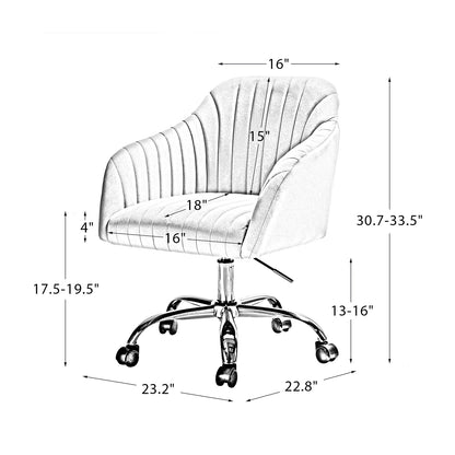 Bright Velvet Office Chair