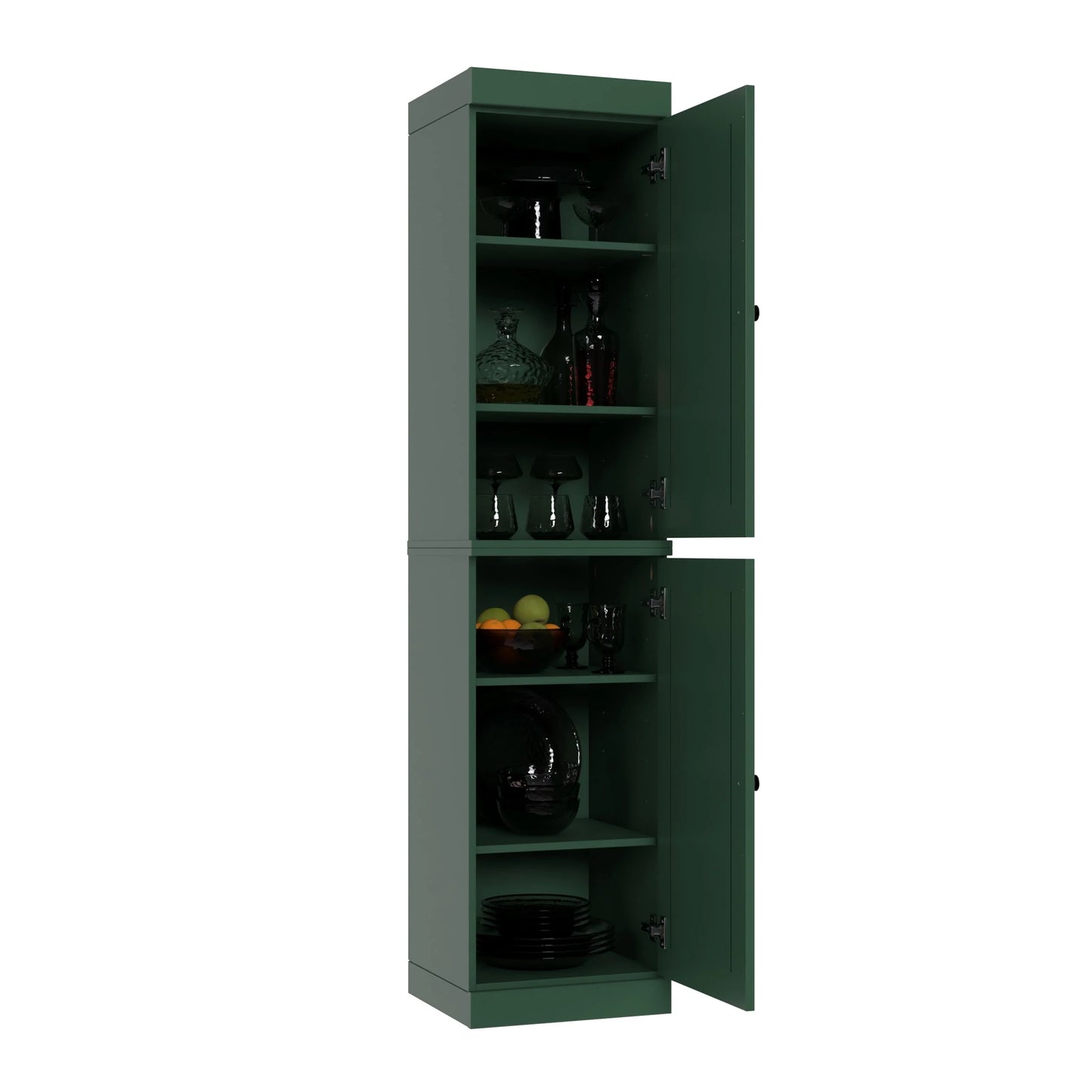 100% Solid Wood 16.5" Kitchen Pantry Cabinet with Doors by Palace Imports