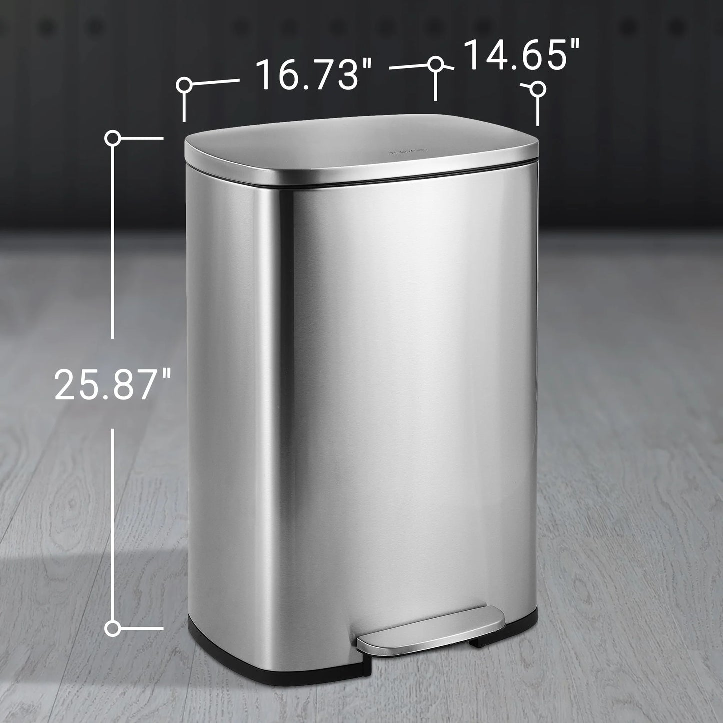 happimess 13-Gallon Trash Can with Soft-Close Lid and FREE Mini Trash Can