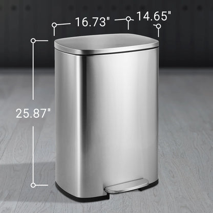 happimess 13-Gallon Trash Can with Soft-Close Lid and FREE Mini Trash Can