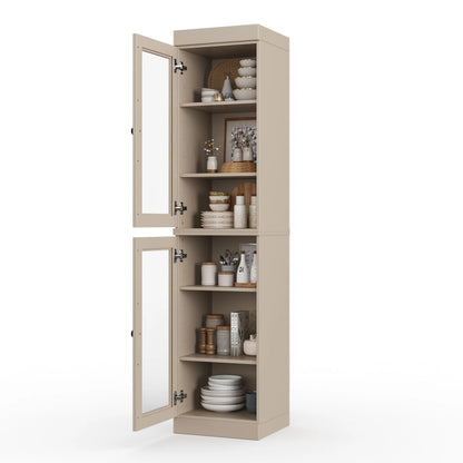 100% Solid Wood 16.5" Kitchen Pantry Cabinet with Doors by Palace Imports