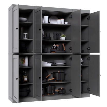 100% Solid Wood 65" Kitchen China Pantry Buffet by Palace Imports - 65" x 71.5"