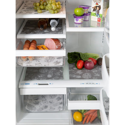 DII Nautical Blue Market Print Fridge Liner (Set of 6)