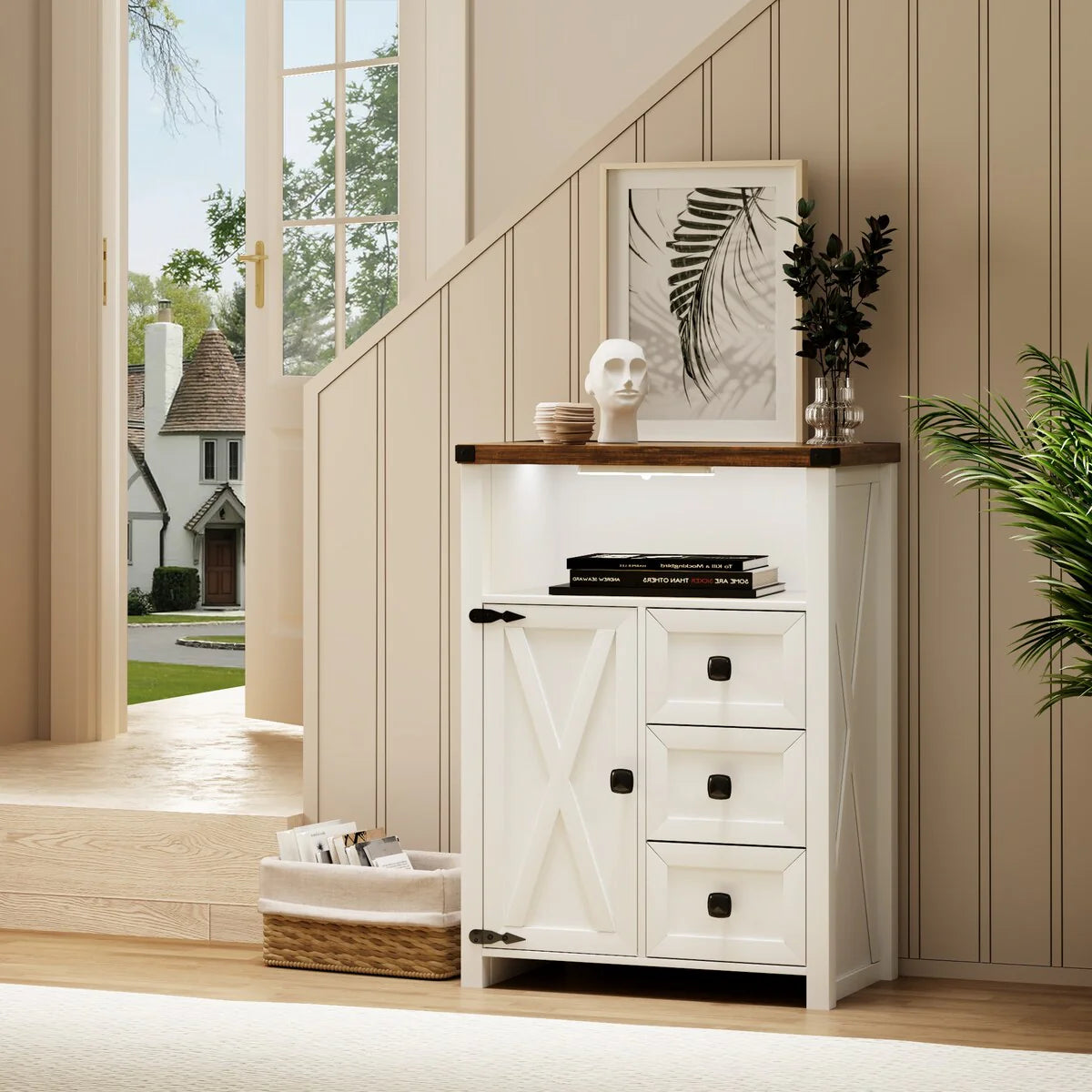 23.62"Accent Cabinet with drawers and storage - N/A