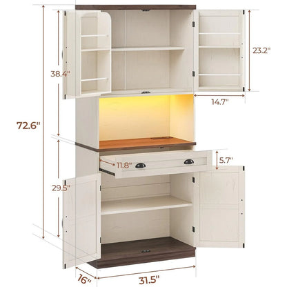 Farmhouse Kitchen Storage Cabinet Pantry Cabinet Home Bar