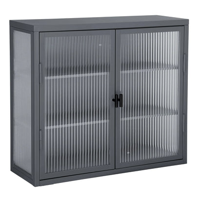 Retro Style Glass Door Wall Cabinet