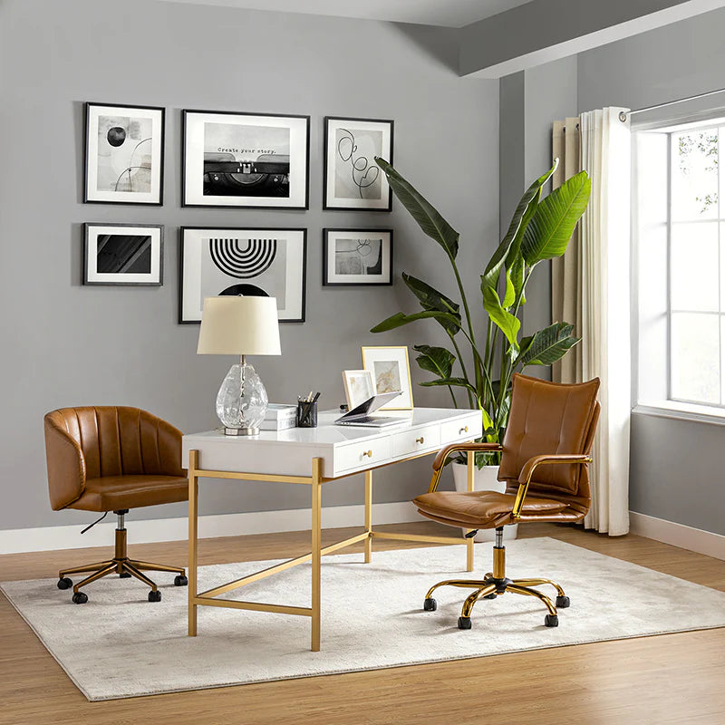 Michele Vegan Leather Task Accent Chair