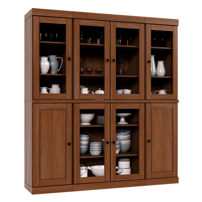 100% Solid Wood 65" Kitchen China Pantry Buffet by Palace Imports - 65" x 71.5"