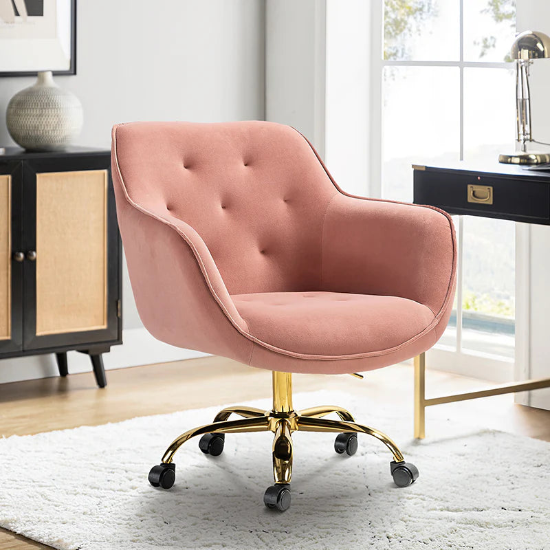 Jovida Velvet Tufted Office Chair