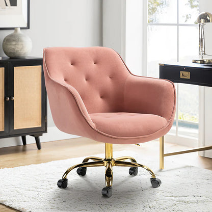 Jovida Velvet Tufted Office Chair