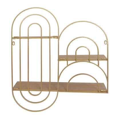 Ovella Oval Metal Modern Tiered Wall Shelf - 29"H x 24"W x 5.5"D