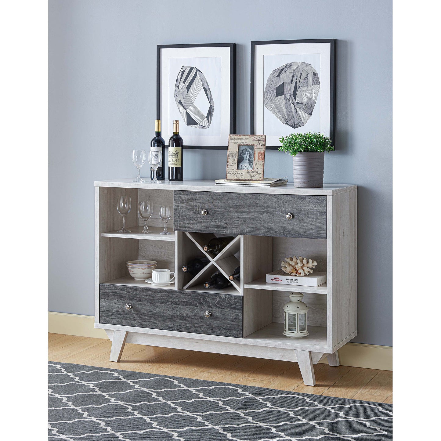 Furniture of America Darsan Mid-century Modern 2-drawer Buffet