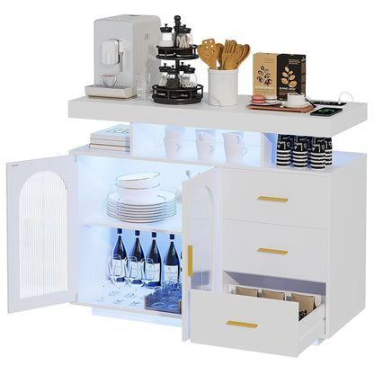 39''Wide Sideboard With LED Light - N/A