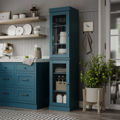 100% Solid Wood 16.5" Kitchen Pantry Cabinet with Doors by Palace Imports