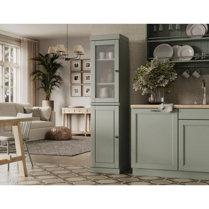 100% Solid Wood 16.5" Kitchen Pantry Cabinet with Doors by Palace Imports