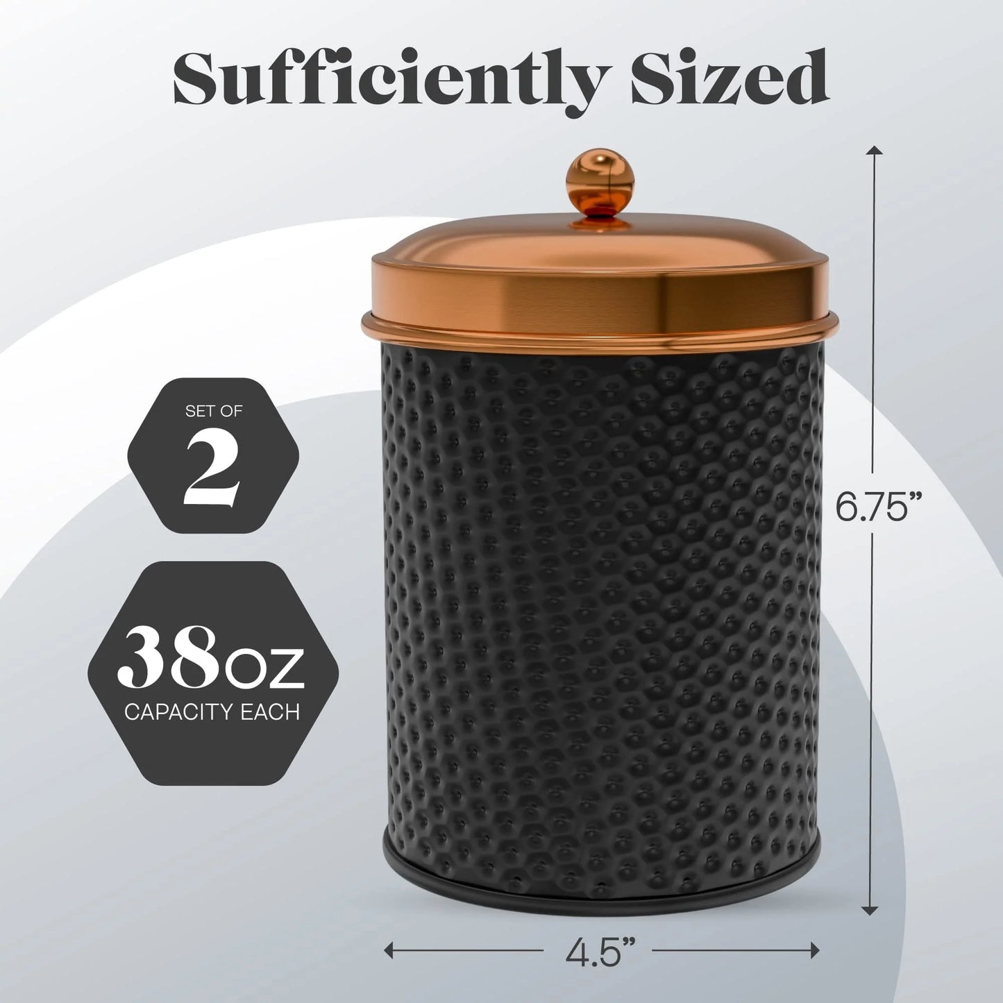 Amici Home Set of 2 Ashby Metal Canisters