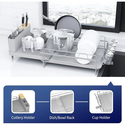 26.7'' Kitsure Large Dish Drying Rack - Extendable Dish Rack