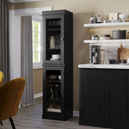 100% Solid Wood 16.5" Kitchen Pantry Cabinet with Doors by Palace Imports
