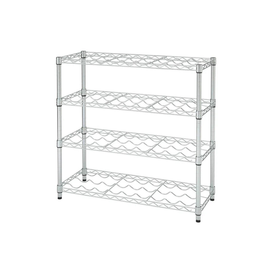 TRINITY EcoStorage® 4-Tier 36x14x34.5 Commercial Wine Rack, NSF, Chrome