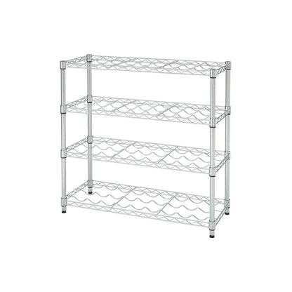 TRINITY EcoStorage® 4-Tier 36x14x34.5 Commercial Wine Rack, NSF, Chrome
