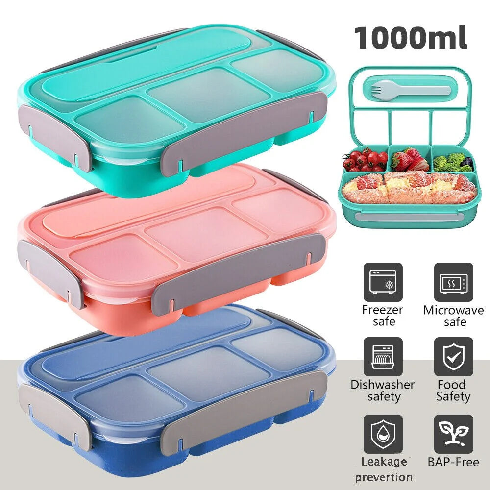 1L Bento Lunch Box with 4 Compartments