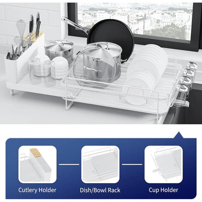 26.7'' Kitsure Large Dish Drying Rack - Extendable Dish Rack