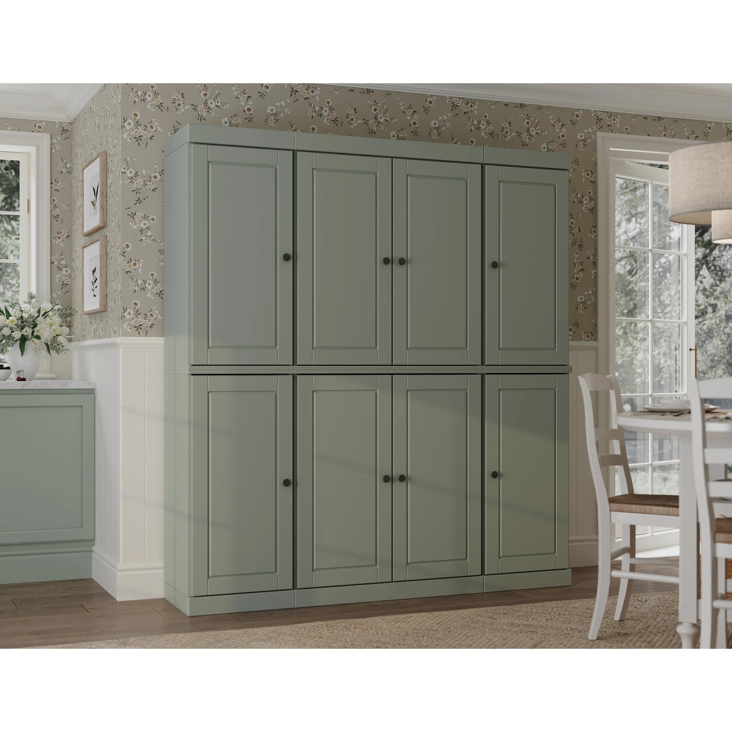100% Solid Wood 65" Kitchen China Pantry Buffet by Palace Imports - 65" x 71.5"