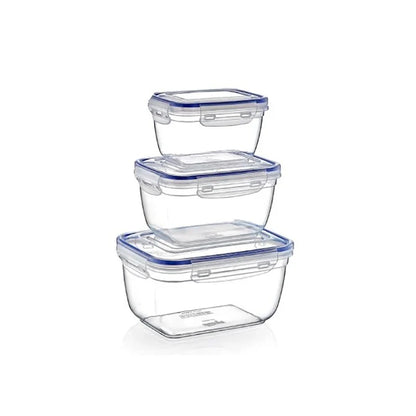 3 Pack Deep Rectangular Sealed Containers - 20 oz., 33 oz.,60 oz.